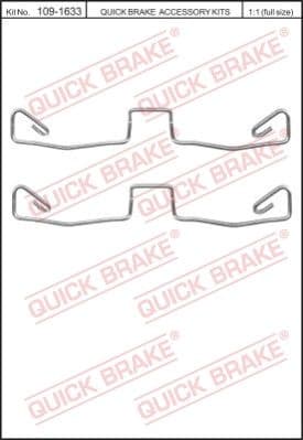 Brake pads accessory kit 109-1633