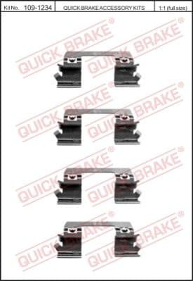 Brake pads accessory kit 109-1234