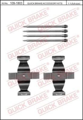 Accessory Kit, disc brake pad 109-1803