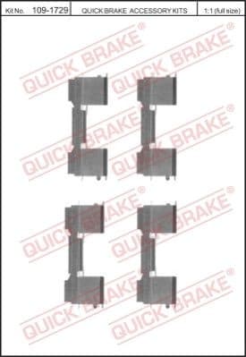 Brake pads accessory kit 109-1729