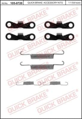 Brake shoes accessory kit 105-0720