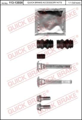Brake caliper guide repkit 113-1355X