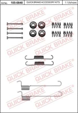 Brake shoes accessory kit 105-0848