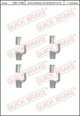 Brake pads accessory kit 109-1749