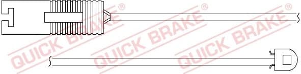 Warning Contact, brake pad wear WS0150A