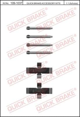 Accessory Kit, disc brake pad 109-1037