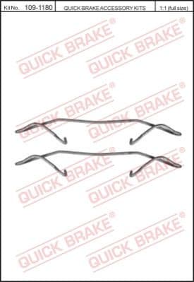 Brake pads accessory kit 109-1180