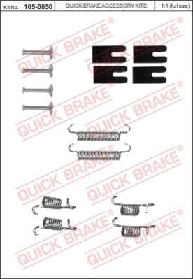 Brake shoes accessory kit 105-0850