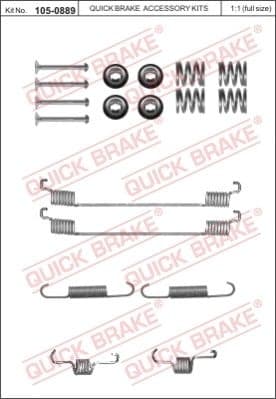 Brake shoes accessory kit 105-0889
