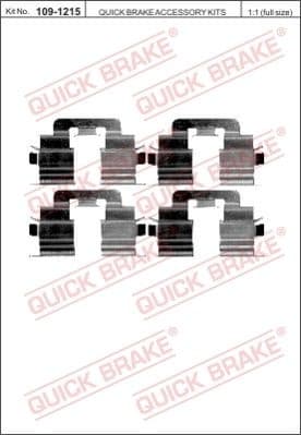 Brake pads accessory kit 109-1215
