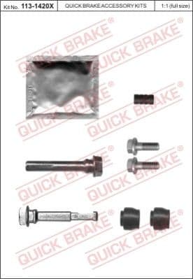 Brake caliper guide repkit 1131420X