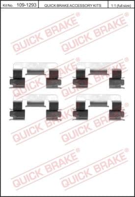 Brake pads accessory kit 109-1293