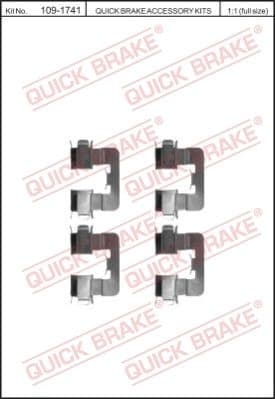 Brake pads accessory kit 109-1741