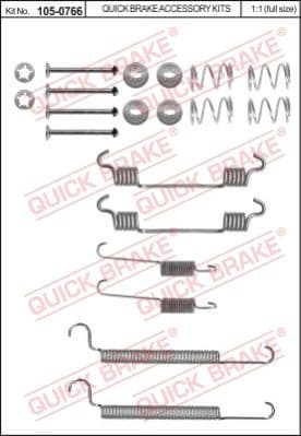 Brake shoes accessory kit 105-0766