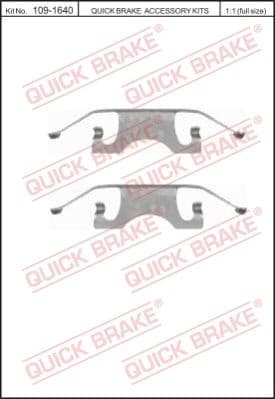 Brake pads accessory kit 109-1640