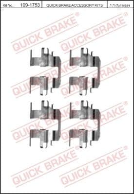 Accessory Kit, disc brake pad 109-1753