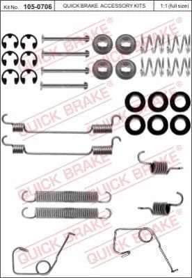 Brake shoes accessory kit 105-0706 - image 2