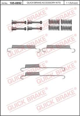 Brake shoes accessory kit 105-0892