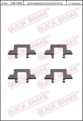 Brake pads accessory kit 109-1242