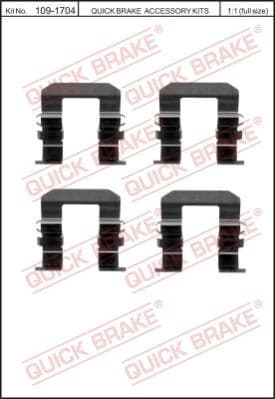 Brake pads accessory kit 109-1704