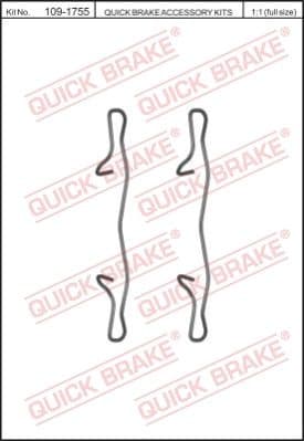 Brake pads accessory kit 109-1755