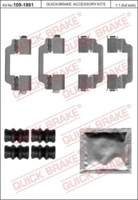 Accessory Kit, disc brake pad 109-1861