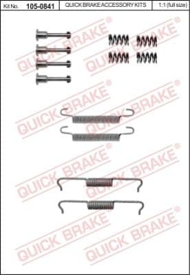 Brake shoes accessory kit 105-0841