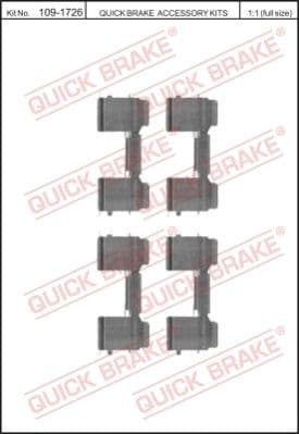 Brake pads accessory kit 109-1726