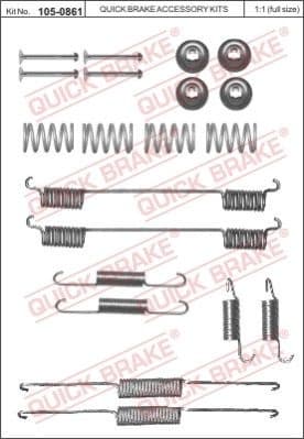 Brake shoes accessory kit 105-0861