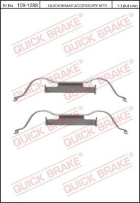 Brake pads accessory kit 109-1288