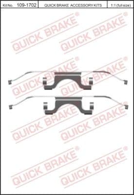 Accessory Kit, disc brake pad 109-1702