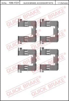Accessory Kit, disc brake pad 109-1721