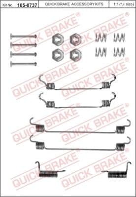 Brake shoes accessory kit 1050737