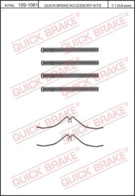 Accessory Kit, disc brake pad 109-1061