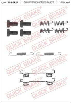 Brake shoes accessory kit 105-0622