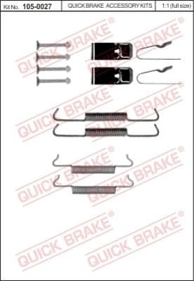 Brake shoes accessory kit 105-0027