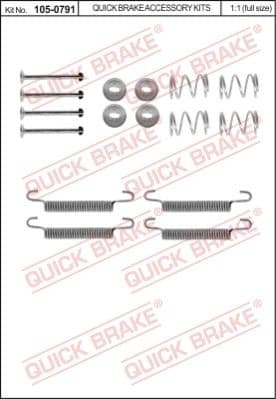 Brake shoes accessory kit 105-0791