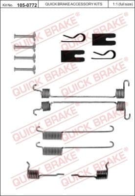 Brake shoes accessory kit 105-0772