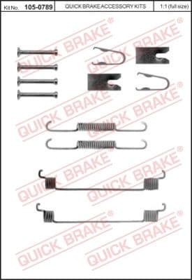 Brake shoes accessory kit 1050789