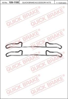 Accessory Kit, disc brake pad 109-1100