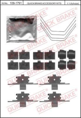 Accessory Kit, disc brake pad 109-1791
