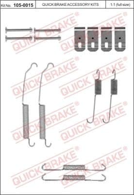 Brake shoes accessory kit 105-0015