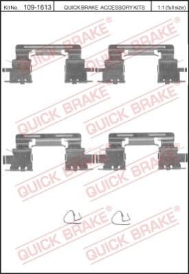Accessory Kit, disc brake pad 109-1613
