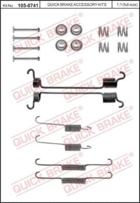 Accessory Kit, brake shoes 105-0741