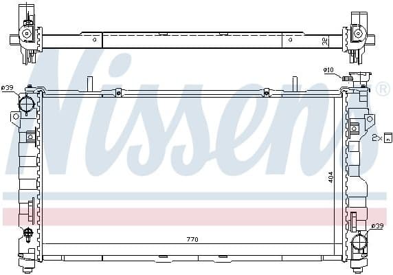 Radiator, engine cooling 61025