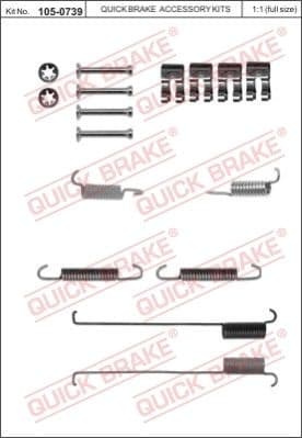 Brake shoes accessory kit 1050739