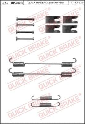 Brake shoes accessory kit 105-0862