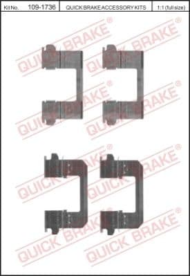 Brake pads accessory kit 109-1736
