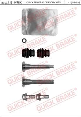 Guide Sleeve Kit, brake caliper 113-1478X
