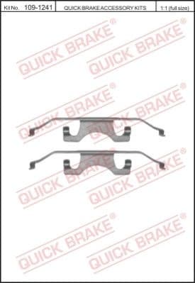 Accessory Kit, disc brake pad 109-1241